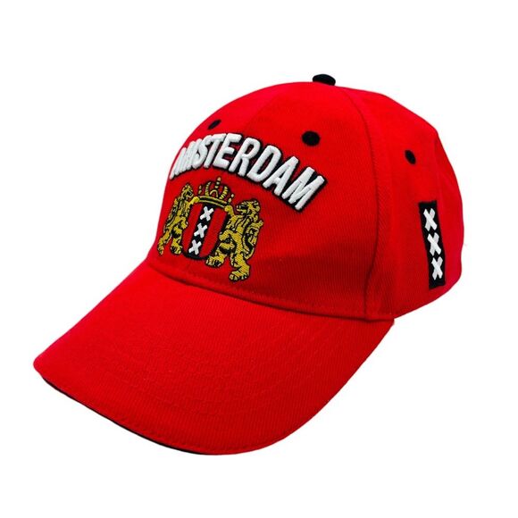 Amsterdam Holland Strapback Red Hat - Picture 2 of 5